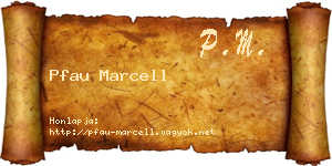 Pfau Marcell névjegykártya