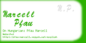 marcell pfau business card